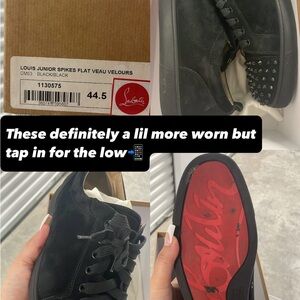 Christian Louboutin Black Low-Top Sneakers